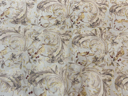 Aubusson Rug Hand Knotted Wool Silk Vintage Carpet Birds And Flowers Design