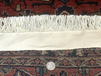 Persian Sarouk Rug Small Red Floral Antique 2 Ft 7 In By 4 Ft 9 In