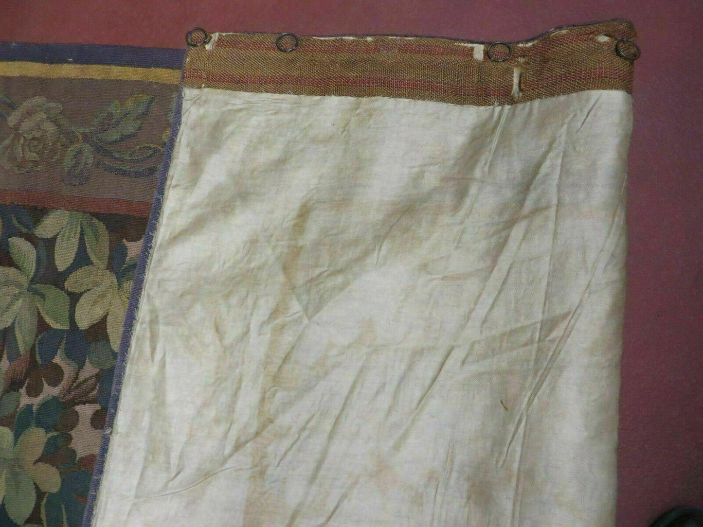 Antique French Tapestry Aubusson Style Nature Handmade One Of A Kind Rare