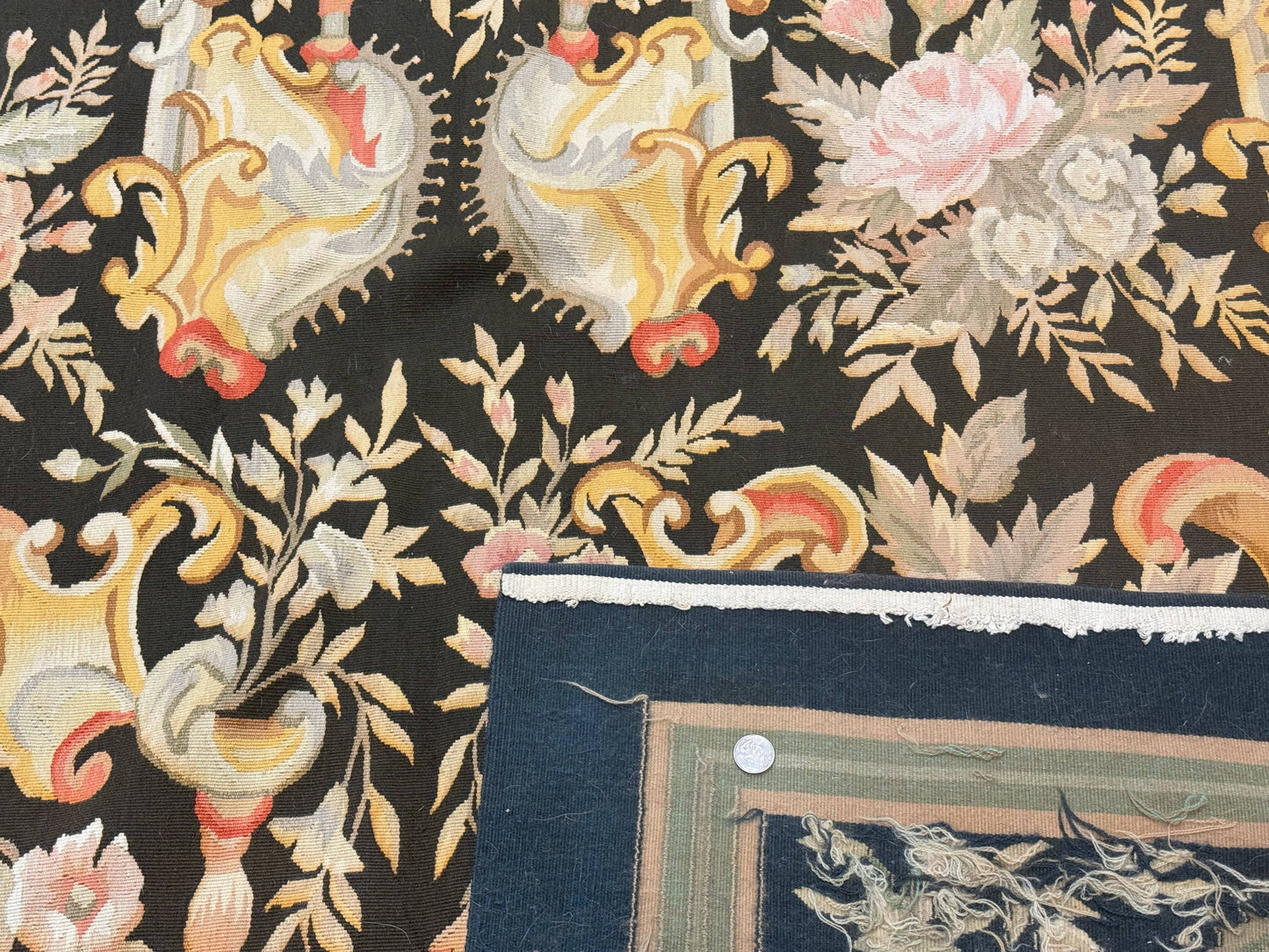 Palace Size Aubusson Rug 12x18 Vintage Handmade Handwoven Wool Masterpiece