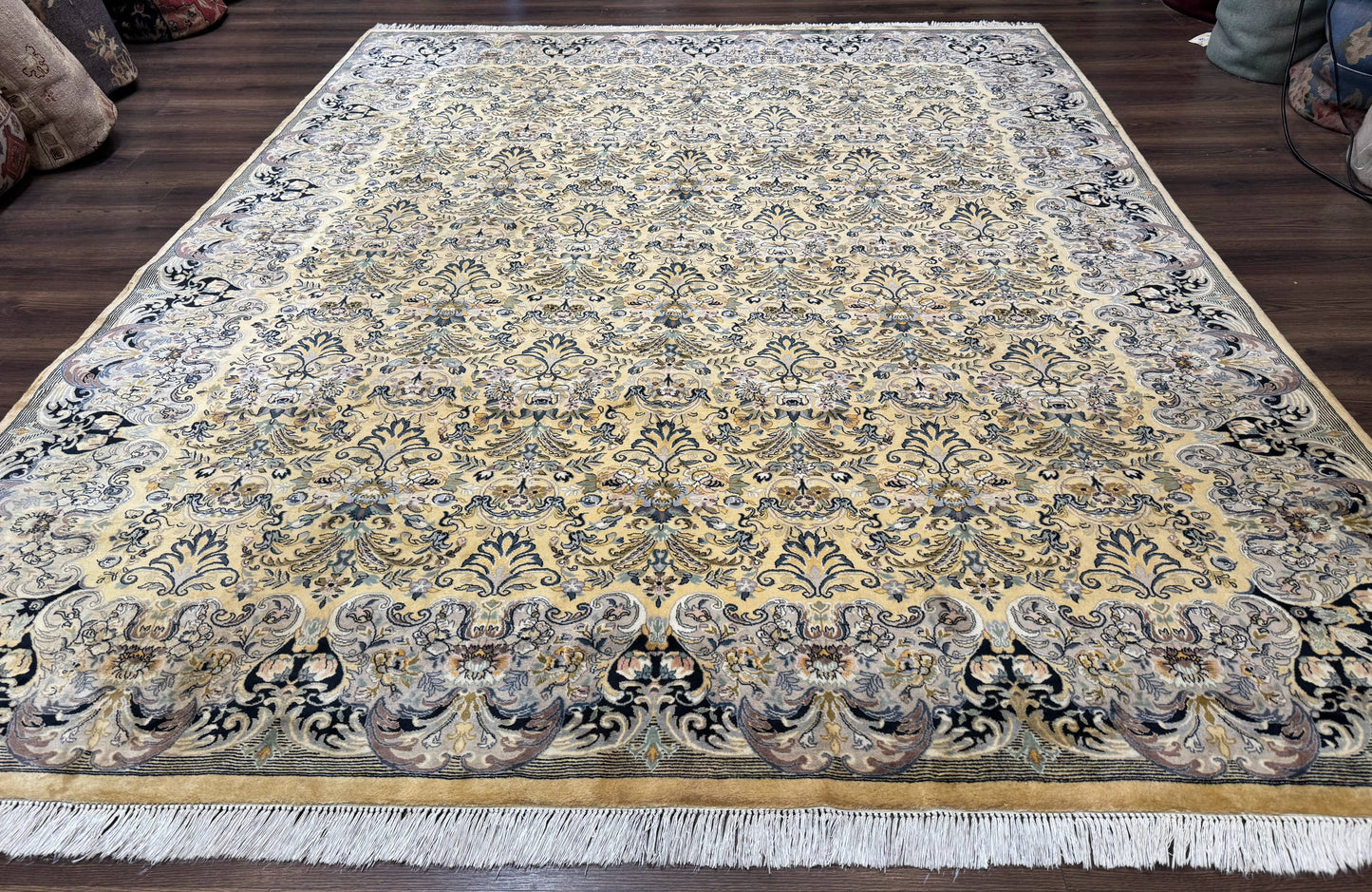 Pak Persian Rug 8x10, Allover Pattern, Fine 225 KPSI, Cream