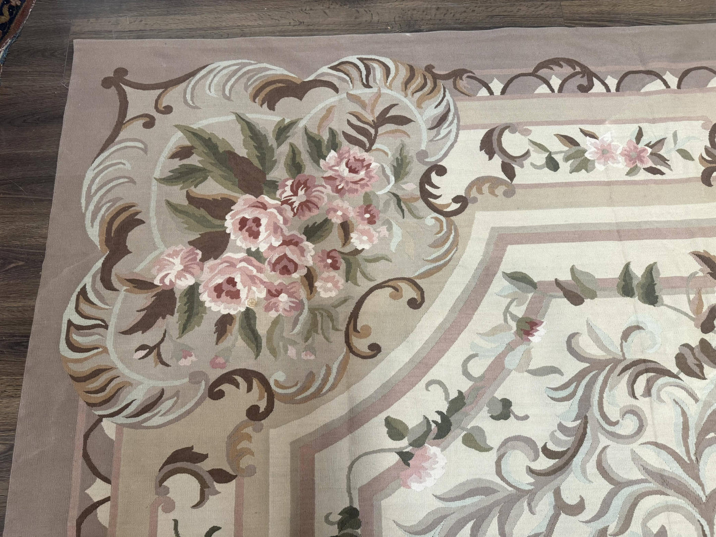 Aubusson Rug Palace Sized 13 X 20 Flatweave Oversized European Design