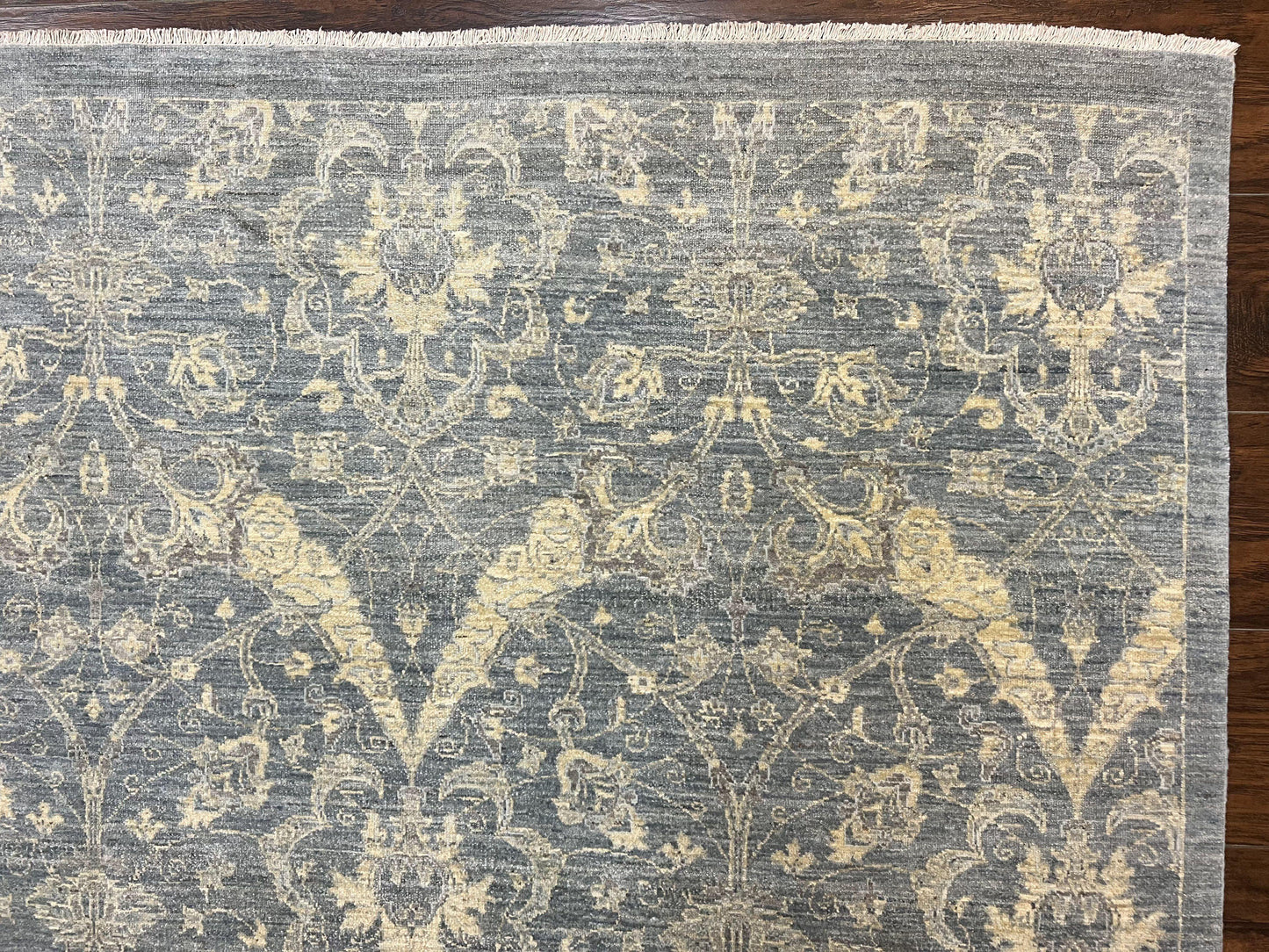 Handmade Pakistani Wool Rug 5x6.6 Floral Pattern Spanish Style Vintage Charm