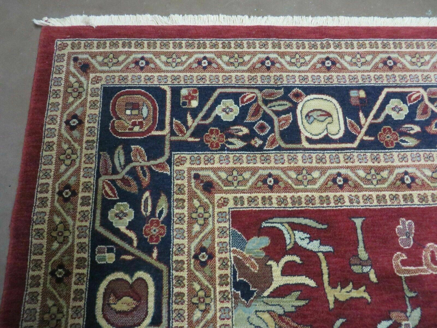 Couristan European Wool Rug Belgium 8 By 11 Foot 7 Inch Vintage Power Loomed Forbes Collection