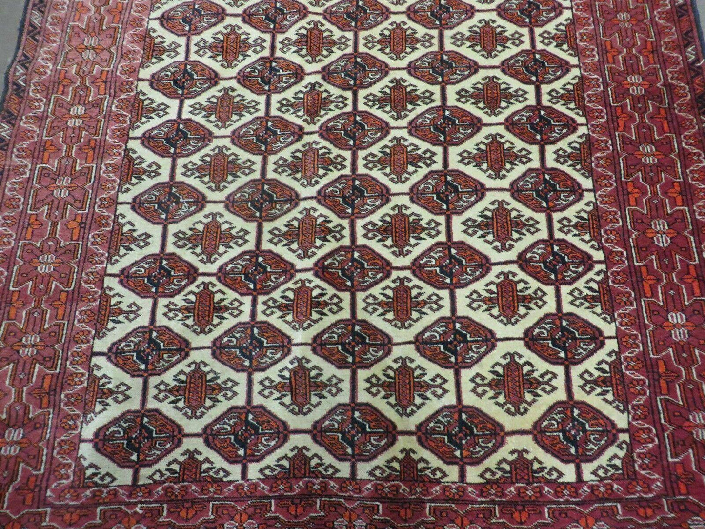 Turkoman Bokhara Wool Rug Handmade 4x6 Pakistan Fine Knot Wool