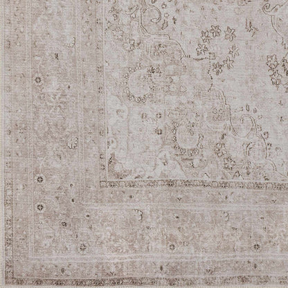 Vintage Washable Flat Pile Rug - Timeless Bethany Design for Home Decor