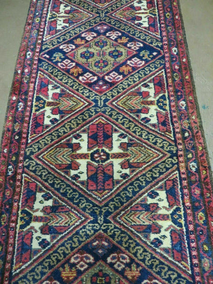2' 6" X 9' Antique Handmade Turkish Anatolian Wool Runner Rug Nice