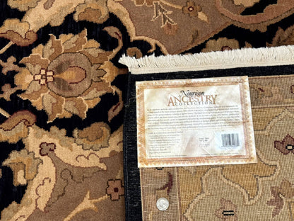 Handmade Wool Rug 8x10, Black & Dark Beige, Nourison, Traditional Rug