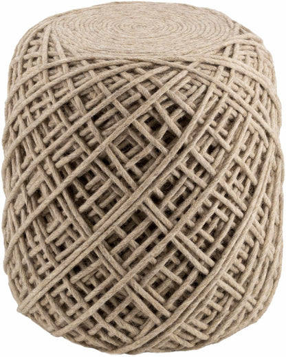 Bellingen Gray Handwoven Textured Pouf For Living Rooms And Entryways A Versatile Accent For Cozy Seating And Decor
