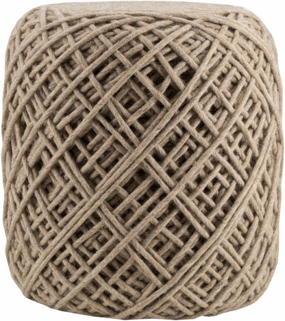 Bellingen Gray Handwoven Textured Pouf For Living Rooms And Entryways A Versatile Accent For Cozy Seating And Decor