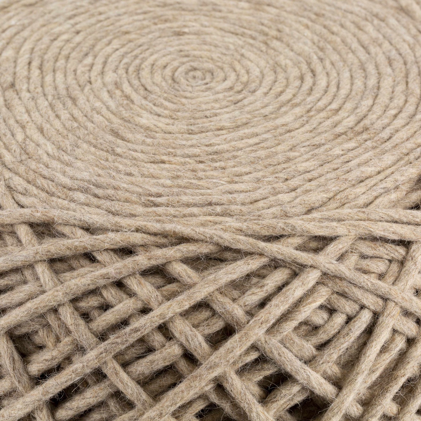Bellingen Gray Handwoven Textured Pouf For Living Rooms And Entryways A Versatile Accent For Cozy Seating And Decor