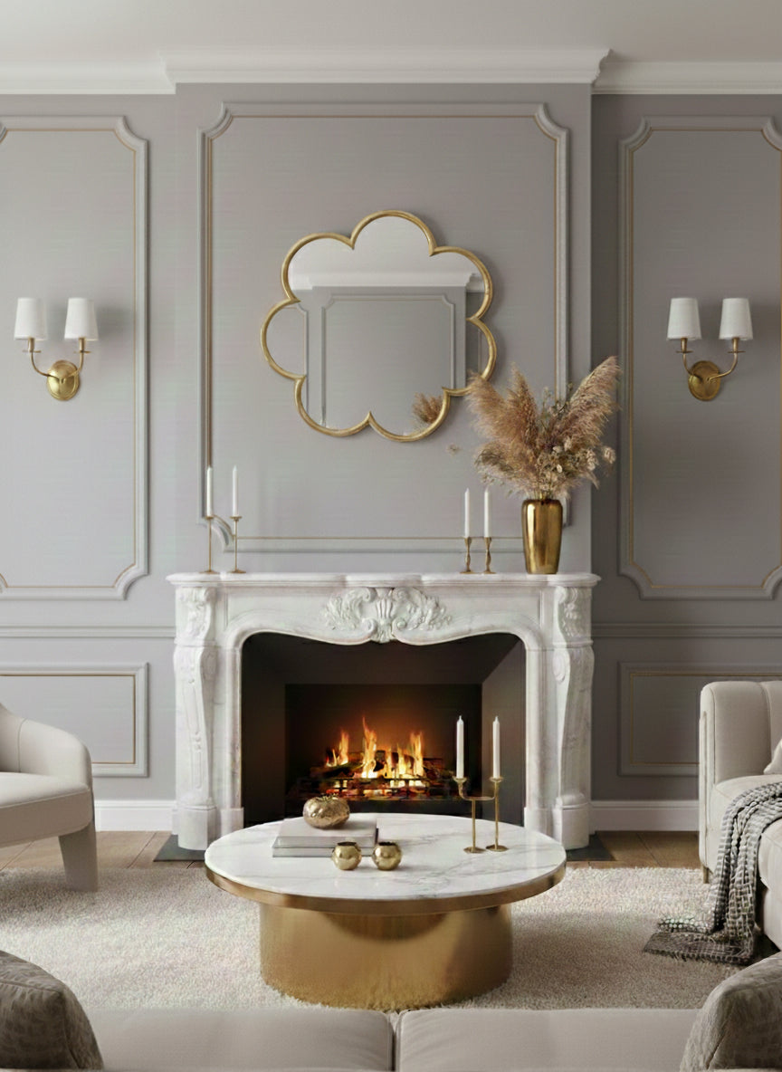 Organic floral design mirror