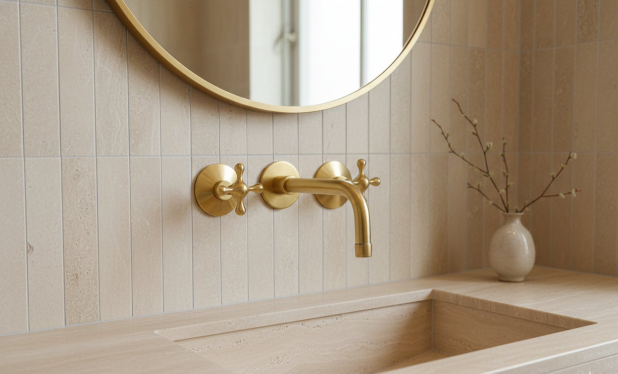 Unlacquered Brass Bathroom Faucet - Antique Brass Bathroom Faucets