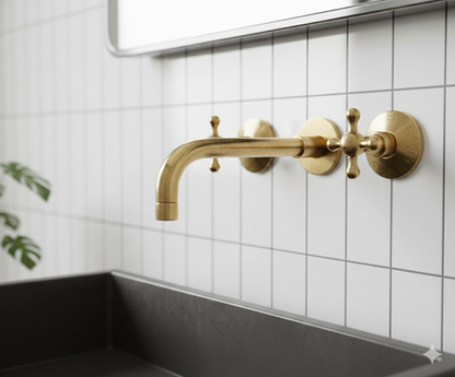 Unlacquered Brass Bathroom Faucet - Antique Brass Bathroom Faucets