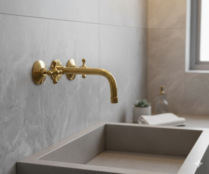 Unlacquered Brass Bathroom Faucet - Antique Brass Bathroom Faucets