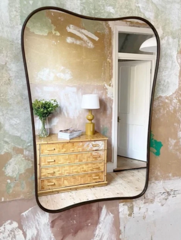 Curved Brass Mirror - Custom Order