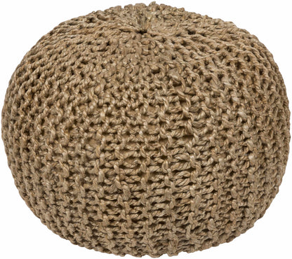 Merrittstown Cotton Knitted Pouf Natural Footrest