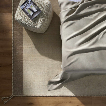 Mesudiye Pouf Cream Handwoven Accent Piece For Living Rooms