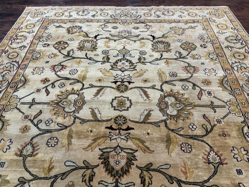 Turkish Oushak Rug 8x10 Vintage Wool Carpet Hand Knotted Deluxe Classic