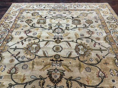 Turkish Oushak Rug 8x10 Vintage Wool Carpet Hand Knotted Deluxe Classic