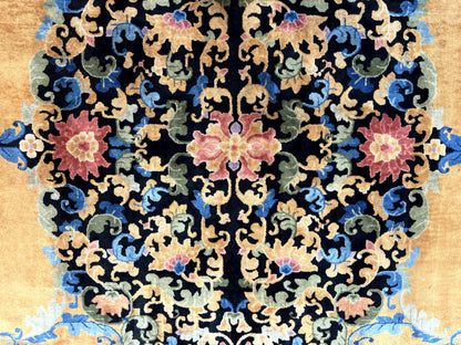 Peking Rug Antique Chinese Hand Knotted Wool Palace Size Oriental Carpet