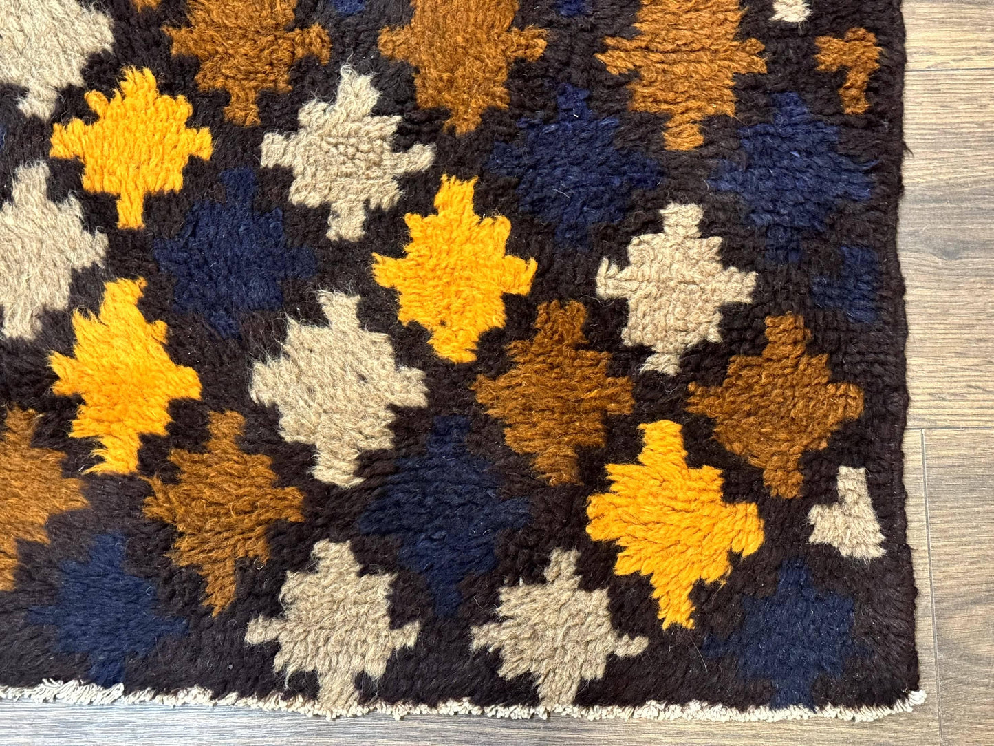 Balouch Afghan Rug 3x4 Hand Knotted Vintage Wool Tribal Multicolor Area Rug