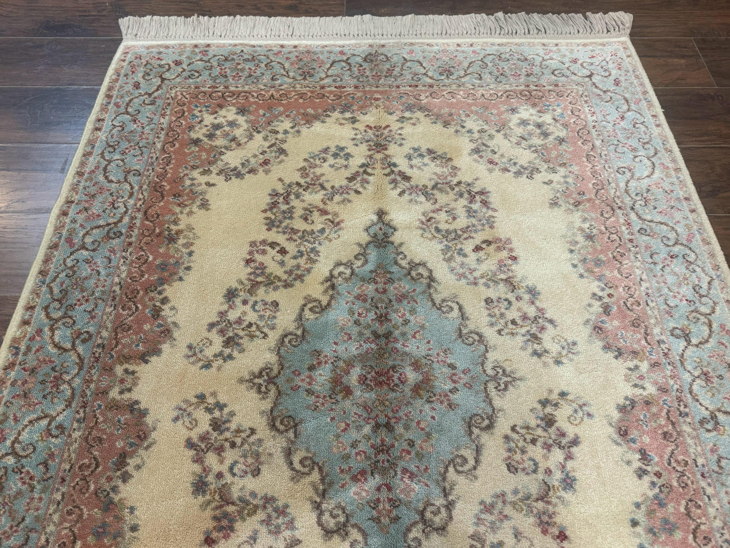 Karastan Rug 4x6, Pastel Ivory Kirman Rug #784, Wool Karastan Carpet, Original 700 Series, Vintage Karastan Area Rug, Discontinued