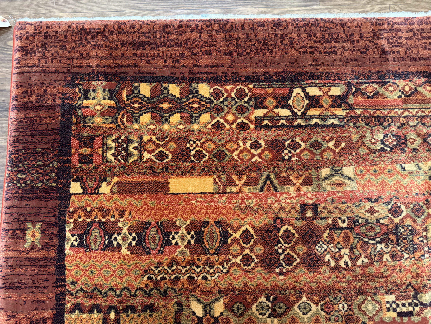 Wool Contemporary Area Rug Brown Belgium Power Loomed 8x11 Couristan