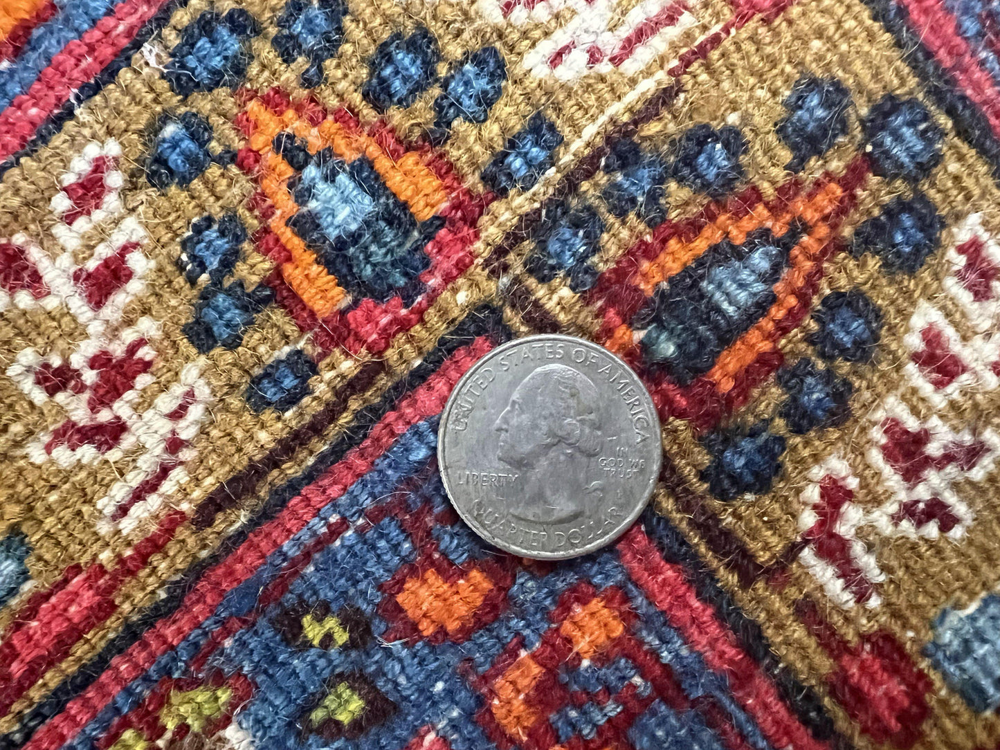 Persian Rug 4x6 Hand Knotted Ivory Mashad Kashmar Boteh Paisley Design