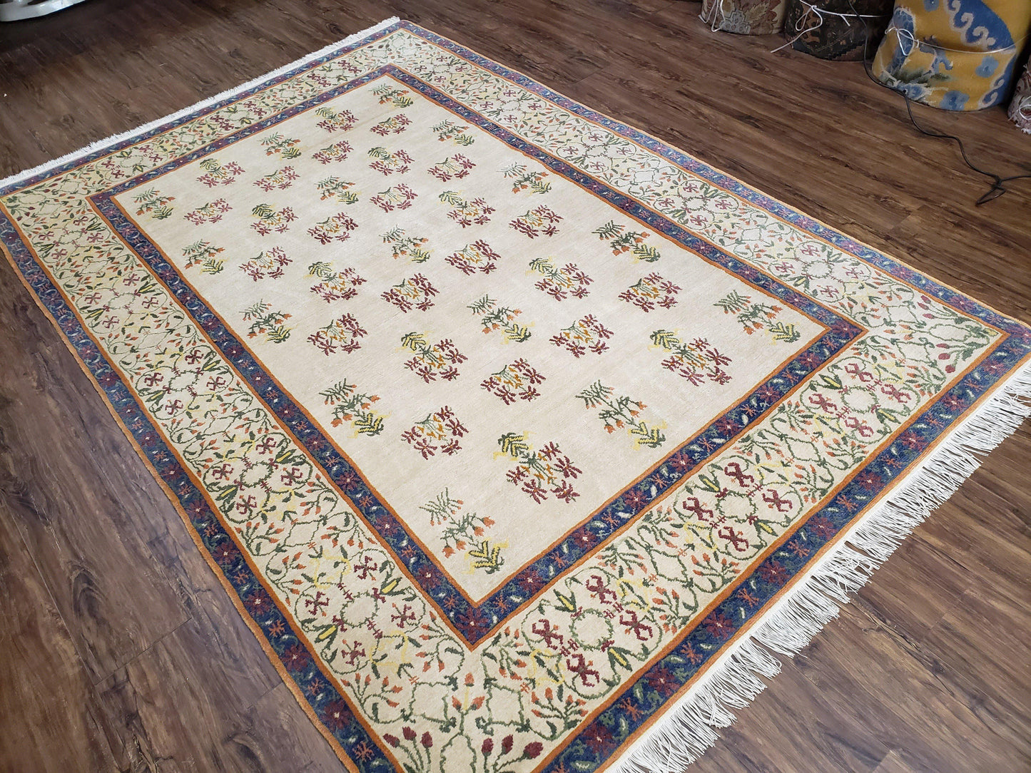 Tufenkian Tibetan Nepalese Rug Hand Knotted Wool Vintage Area Rug 5.9 By 8.6 Feet