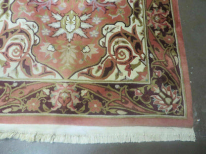 Chinese Wool Rug 3x5 Vintage Handmade Oriental Carpet Floral Medallion