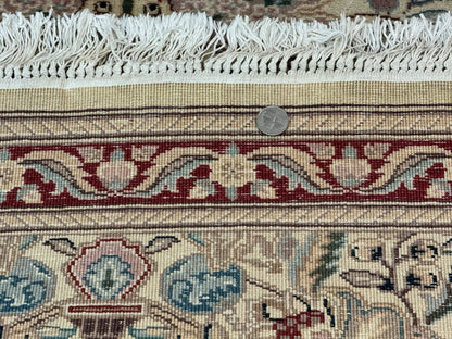 Pakistani Runner Rug 2.8 x 14, Pak Persian Hallway Rug, Cream Color