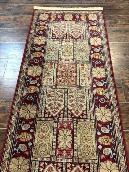 Karastan Runner Rug 2.6 x 8.6, Antique Legends Bakhtiari 2200, Vintage Wool Karastan Runner Rug, Panel Design