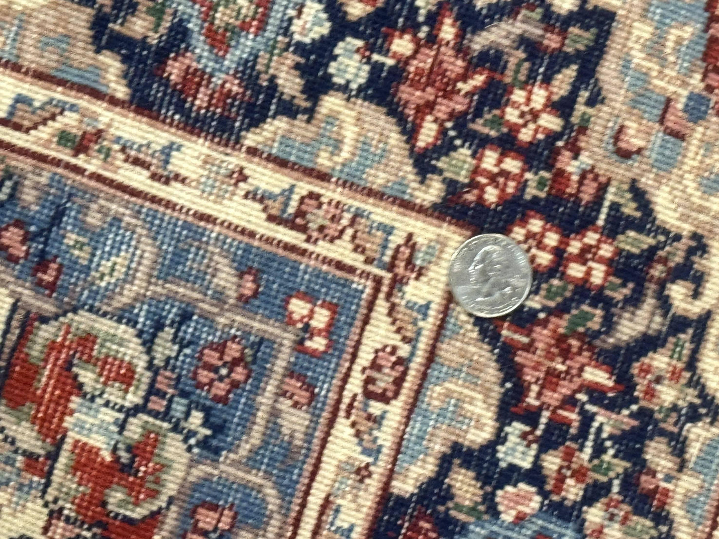 Indo Persian Kerman Rug 3x5 Light Blue Floral Medallion Handwoven Wool