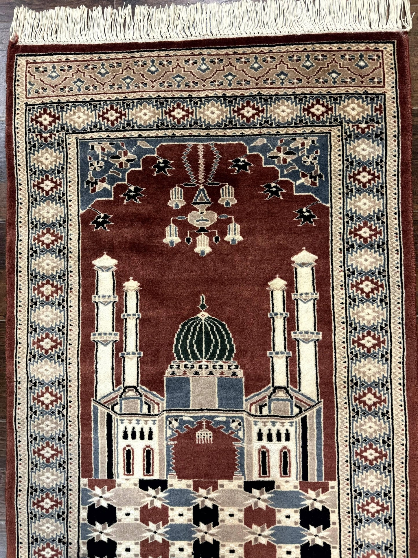 Small Pakistani Bokhara Prayer Rug 2.7 x 4