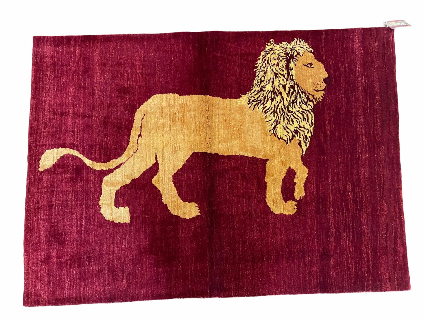 Handmade Wool Rug Lion Pictorial 3.5x5