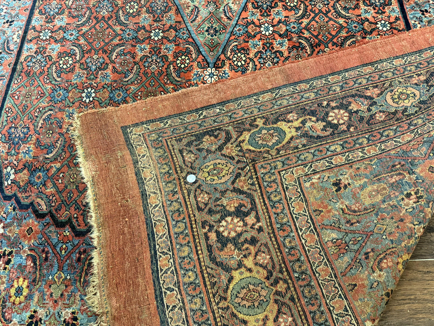 Antique Persian Bijar Rug 7x15