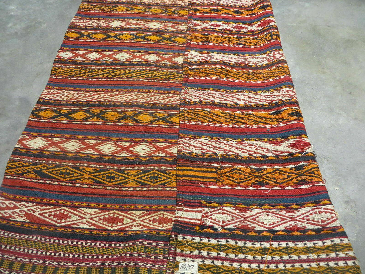 Antique Turkish Jajim Kilim Rug Flat Weave Wool Vegetable Dye 6x10 Handmade