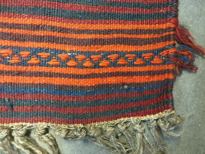 Turkish Kilim Rug Antique Handmade Flat Weave Wool Boho Chic Tribal Design