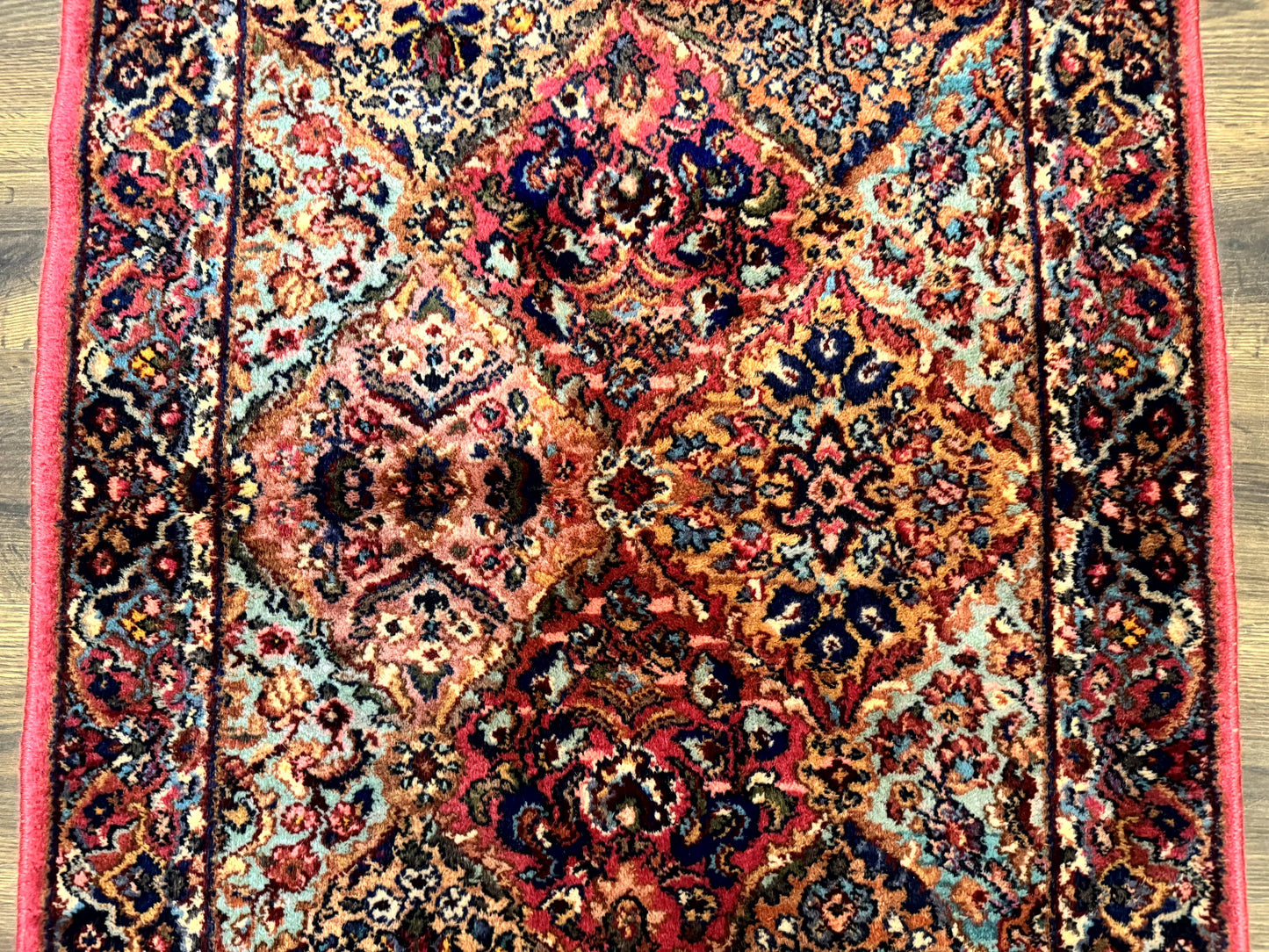 Karastan Rug 3x5 Multicolor Panel Kirman #717, Original 700 Series, Wool Pile, Discontinued