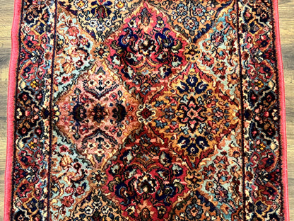 Karastan Rug 3x5 Multicolor Panel Kirman #717, Original 700 Series, Wool Pile, Discontinued