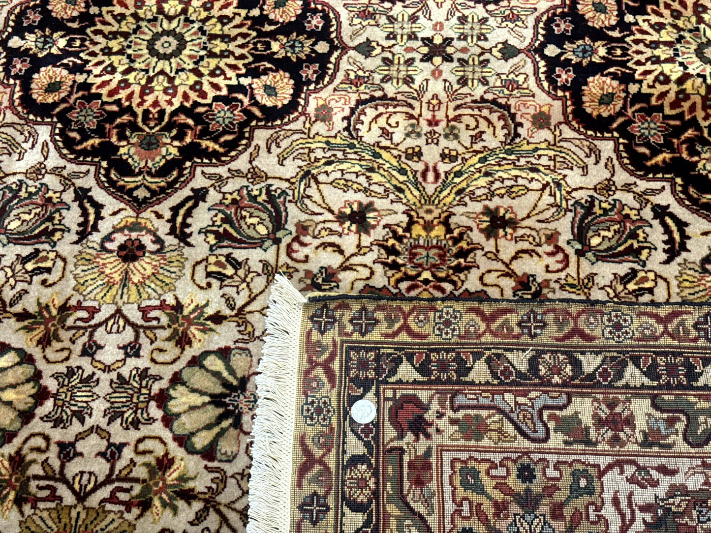 Indian Agra Rug 9x12, Fine Oriental Carpet