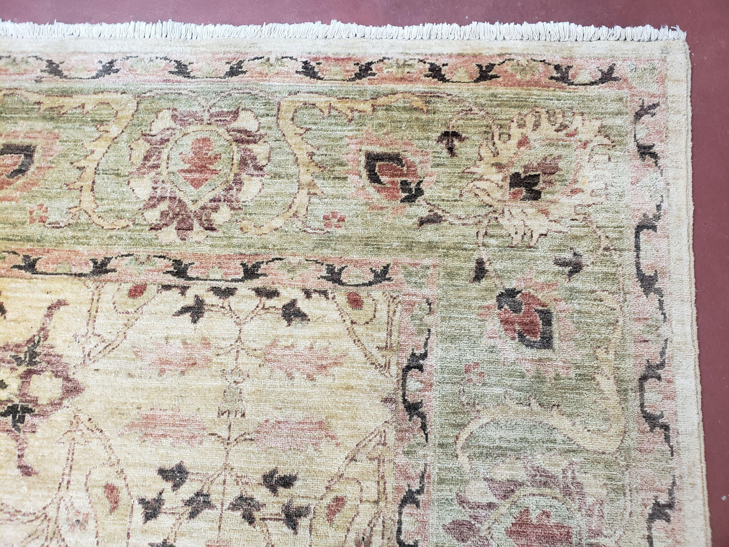 Peshawar Rug 8x10 Handmade Wool Oushak Style Farmhouse Carpet