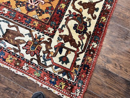 Antique Persian Bakhtiari Rug 14x19 Hand Knotted Wool Carpet Rare Palace Size