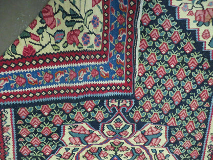 Turkish Kilim Flat Weave Rug Vintage Handmade Tribal Two Sided 3 Ft 11 In X 6 Ft 1 In