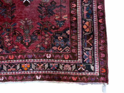 Handmade Wool Tribal Gallery Runner Rug 5.5 By 10 Feet Floral Red
