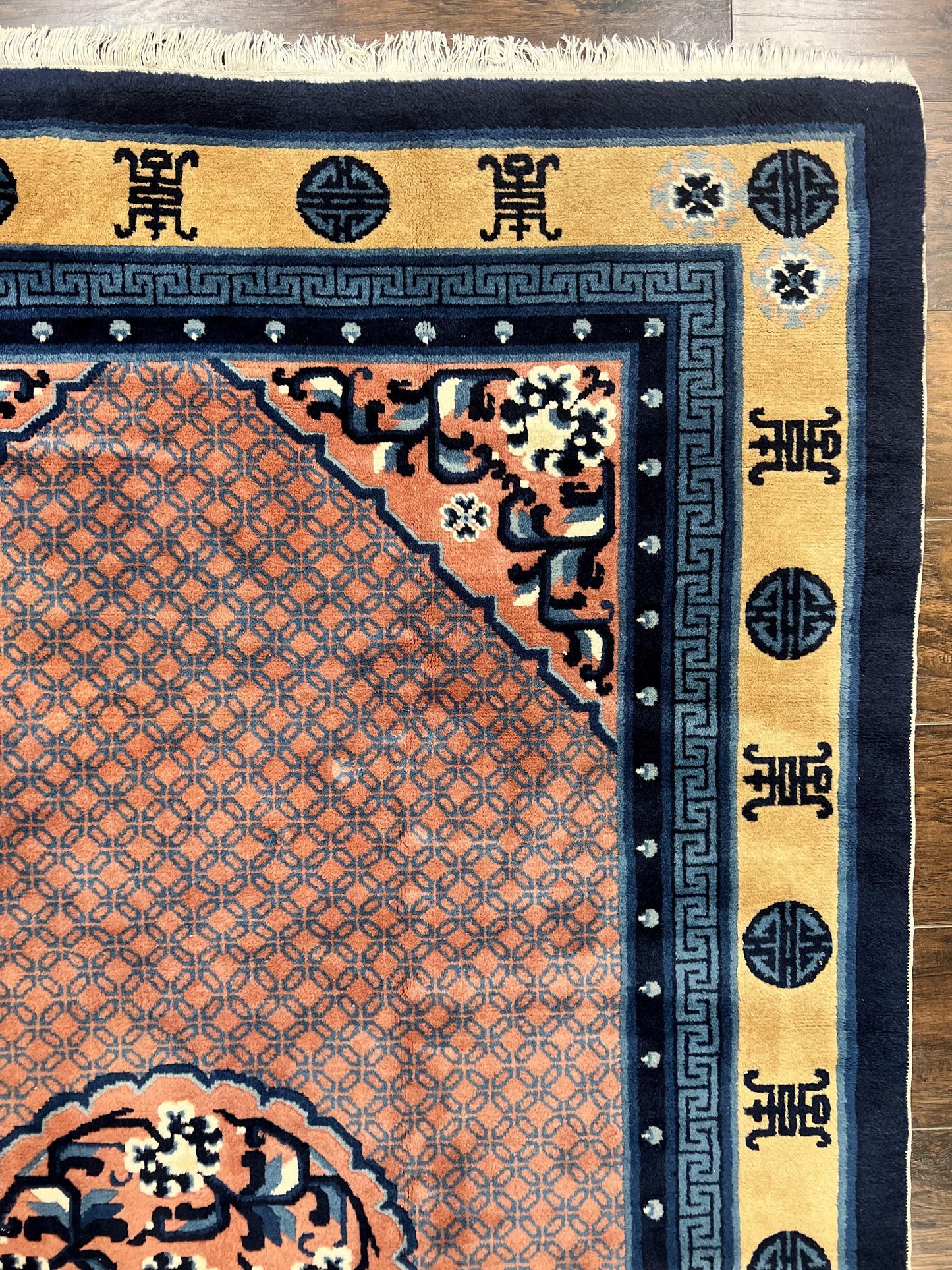 Peking Rug 5x8 Vintage Handmade Wool Pile Chinese Art Deco Oriental Carpet