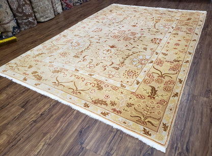 Vintage Turkish Oushak Rug Wool Hand Knotted Area Rug 6x9 Classic Decor