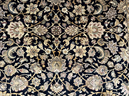 Indo Persian Rug 8x10 Handmade Wool Traditional Floral Allover Vintage