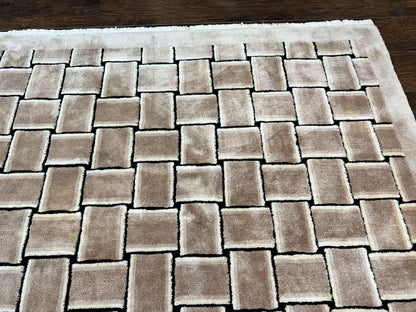 Tibetan Rug 9x12 Handmade Wool Modern Design Area Rug Accent